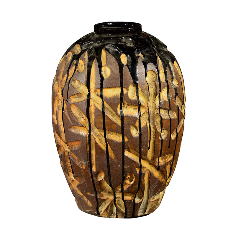 Earth Unika: Poppy 55 cm - sort/brun - stor blomst