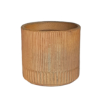 Cylinder_plantekrukke_36cm_wheet_design_frostsikker_traebraendt_gylden_silkemat_glasur_x