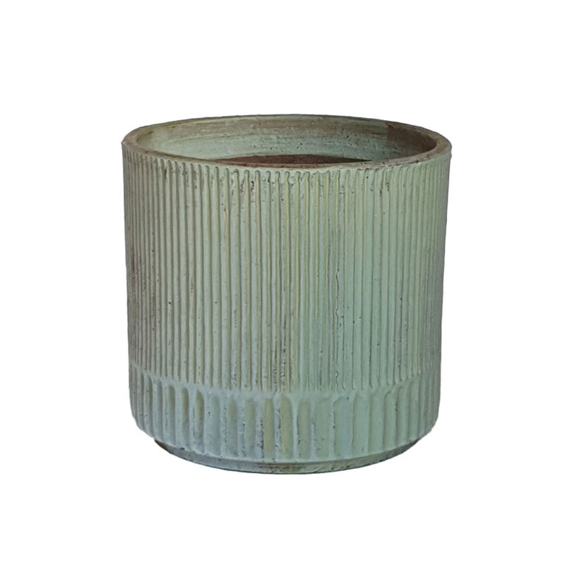 Cylinder_plantekrukke_36cm_wheet_design_frostsikker_traebraendt_irgroen_silkemat_glasur_xx