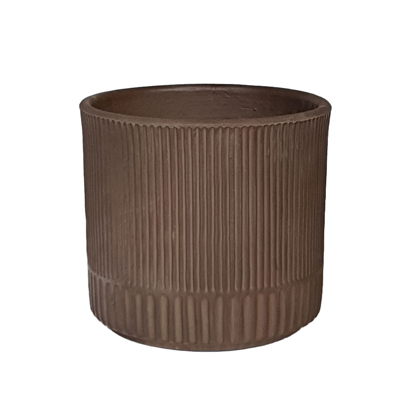 Cylinder_plantekrukke_36cm_wheet_design_frostsikker_traebraendt_kastanje_brun_silkemat_glasur_x